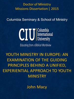 cover image of YOUTH MINISTRY IN EUROPE: